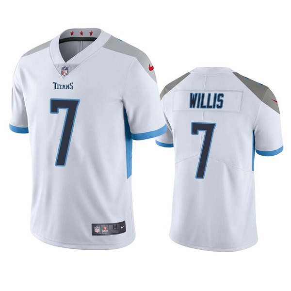 Men's Tennessee Titans #7 Malik Willis White Vapor Untouchable Stitched Jersey