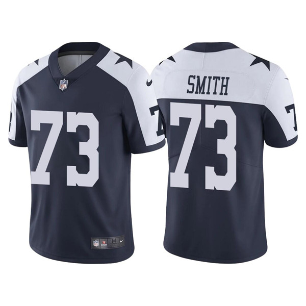 Men's Dallas Cowboys #73 Tyler Smith Navy Thanksgiving Vapor Limited Stitched Jersey