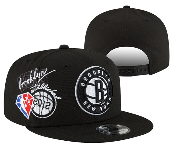 Brooklyn Nets Stitched Snapback 75th Anniversary Hats 021