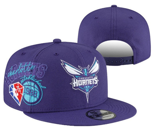 Charlotte Hornets Stitched Snapback 75th Anniversary Hats 001