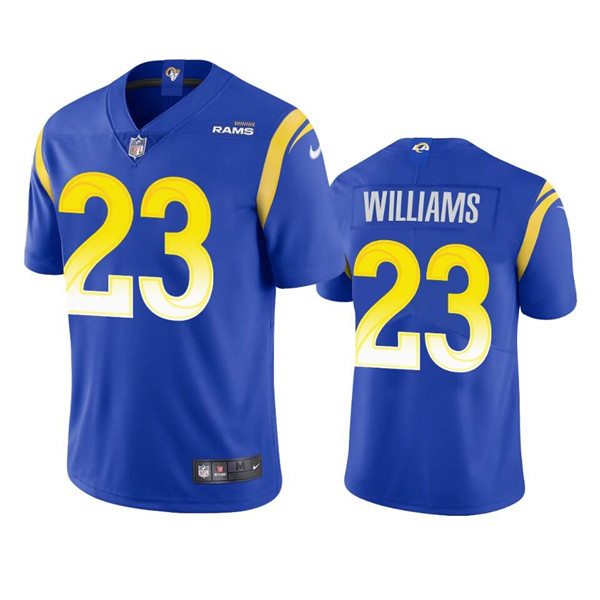 Men's Los Angeles Rams #23 Kyren Williams Royal Vapor Untouchable Limited Stitched Football Jersey