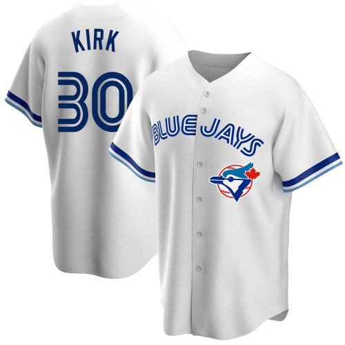 Men's Toronto Blue Jays #30 Alejandro Kirk White Home Cooperstown Collection Player Jersey