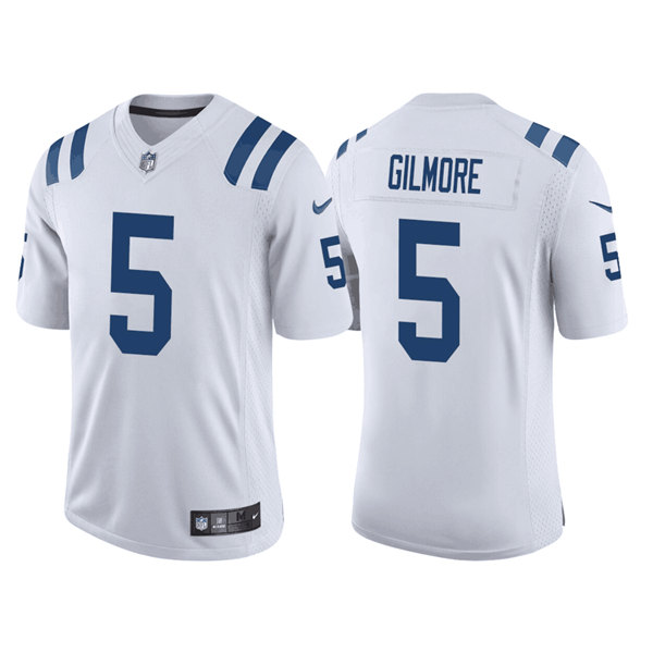 Mens Indianapolis Colts #5 Stephon Gilmore White Stitched Game Jersey