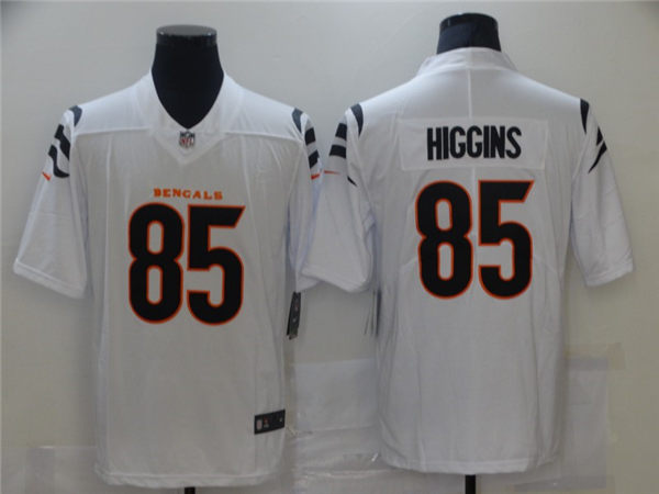 Men's Cincinnati Bengals #85 Tee Higgins 2021 Nike White Vapor Limited Jersey