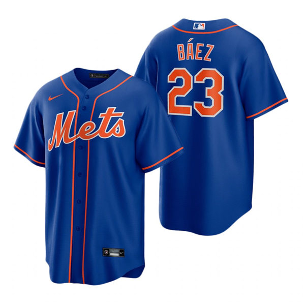Womens New York Mets #23 Javier Baez Nike Royal Orange Jersey