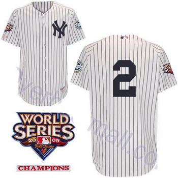 Kids New York Yankees 2 Derek Jeter White Jerseys Cheap