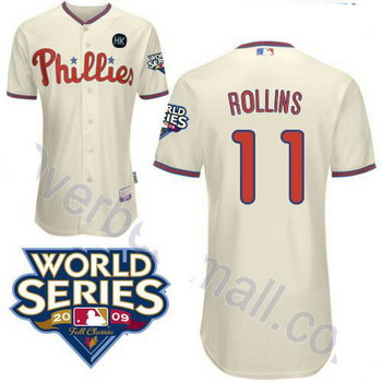 Kids Philadelphia Phillies 11 Jimmy Rollins cream Jerseys Cheap