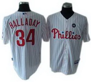 Kids Philadelphia Phillies 34 Roy Halladay Cool Base Jersey w2009 Patch white Cheap