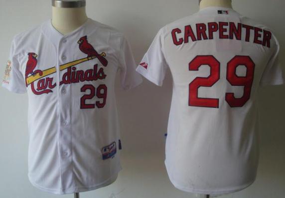 Kids St.Louis Cardinals 29 Chris Carpenter 2011 World Series Fall Classic White Jersey Cheap