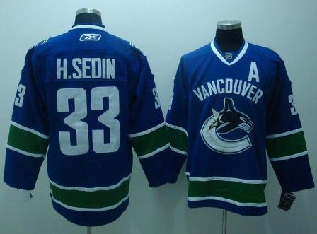 Kids Vancouver Canucks 33 H.Sedin Blue NHL Jersey For Sale
