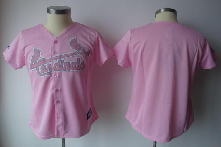 Women St.Louis Cardinals Blank Pink Jersey