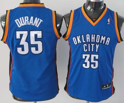 Kids Oklahoma City Thunder 35 Kevin Durant Blue Jersey Cheap