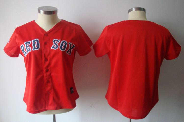 Cheap Women Boston Red Sox Blank Red MLB Jerseys