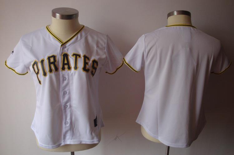 Cheap Women Pittsburgh Pirates Blank White Jersey