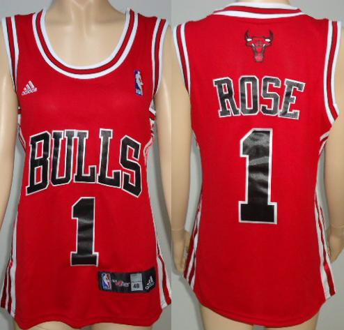 Cheap Women Chicago Bulls 1 Derrick Rose Red Swingman Jersey