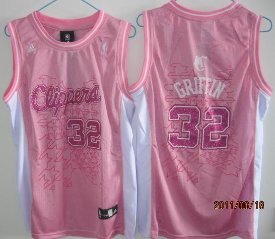 Cheap Women Los Angeles Clippers 32 Blake Griffin Pink Jerseys