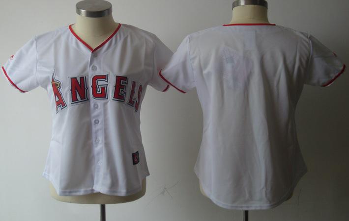 Cheap Women Los Angeles Angels Blank White MLB Jerseys