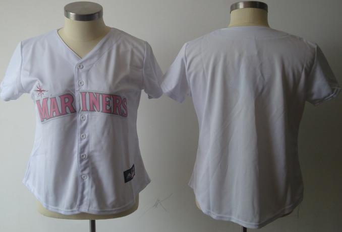 Cheap Women Seattle Mariners Blank White MLB Jerseys