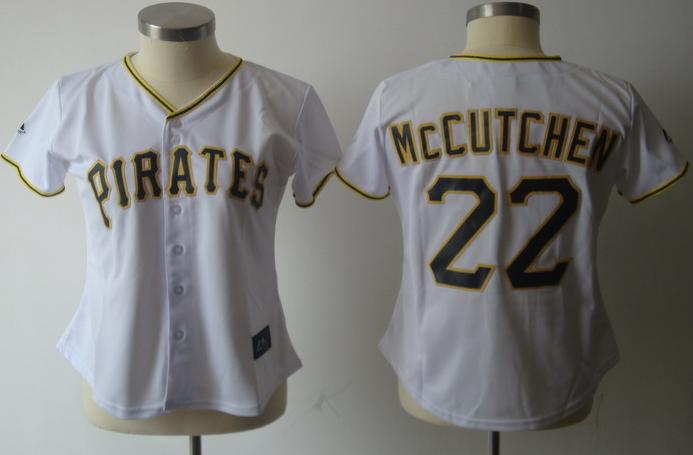 Cheap Women Pittsburgh Pirates 22 Mccutchen White MLB Jerseys