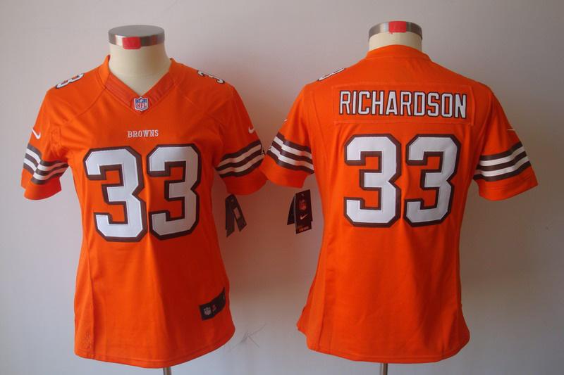 Cheap Women Nike Cleveland Browns 33# Trent Richardson Orange Game LIMITED Nike NFL Jerseys