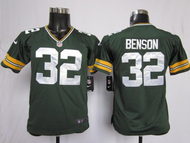 Kids Nike Green Bay Packers #32 Cedric Benson Green NFL Jerseys Cheap
