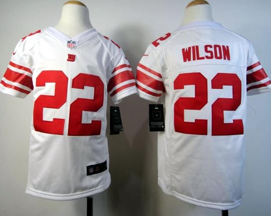 Kids Nike New York Giants 22 David Wilson White Nike NFL Jerseys Cheap