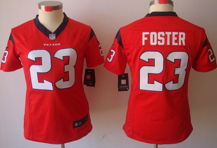 Cheap Women Nike Houston Texans #23 Arian Foster Red Nike NFL Jerseys