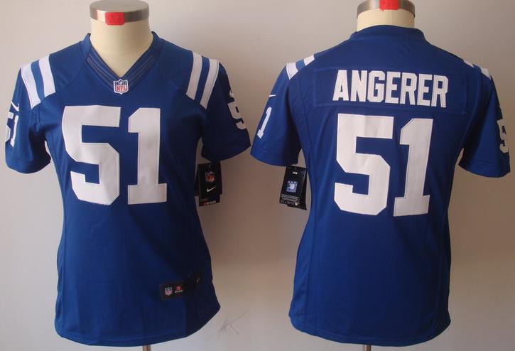 Cheap Women Nike Indianapolis Colts 51# Pat Angerer Blue Game LIMITED Nike NFL Jerseys