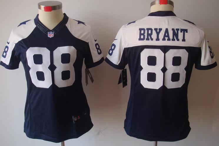 Cheap Women Nike Dallas Cowboys 88 Dez Bryant Blue Thankgivings Game LIMITED NFL Jerseys