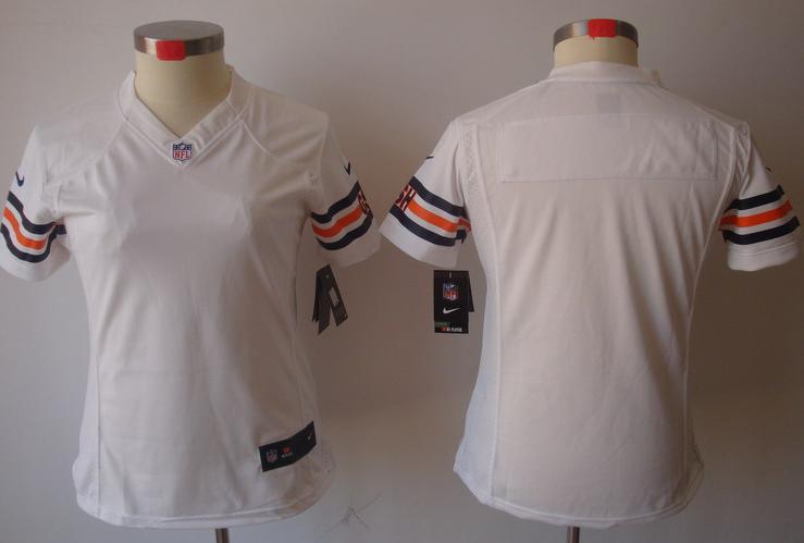 Cheap Women Nike Chicago Bears Blank White Game LIMITED NFL Jerseys