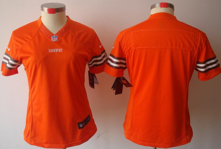 Cheap Women Nike Cleveland Browns Blank Orange Game LIMITED NFL Jerseys