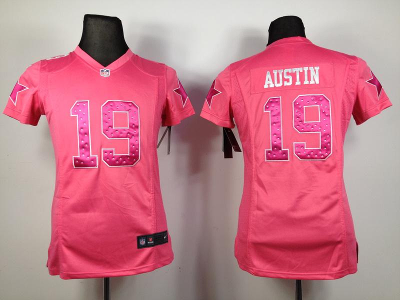 Cheap Women Nike Dallas Cowboys #19 Miles Austin Pink NFL Jerseys