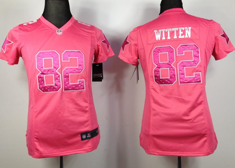 Cheap Women Nike Dallas Cowboys #82 Jason Witten Pink NFL Jerseys