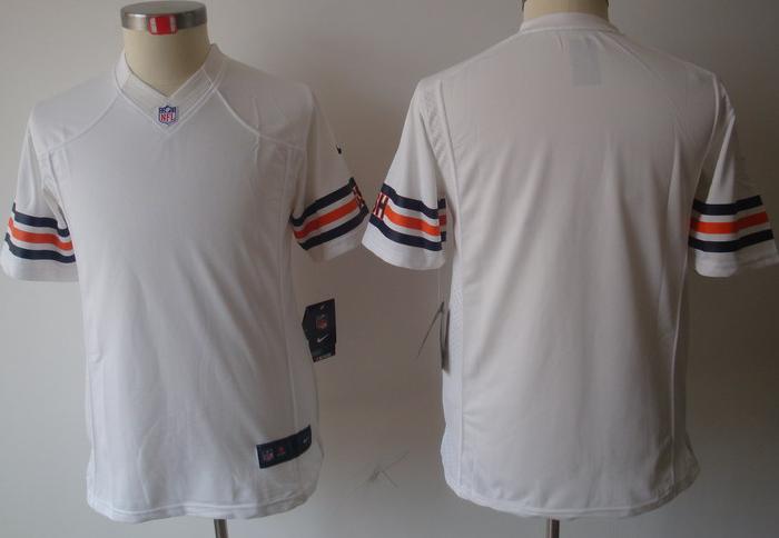 Kids Nike Chicago Bears Blank White Game LIMITED NFL Jerseys Cheap