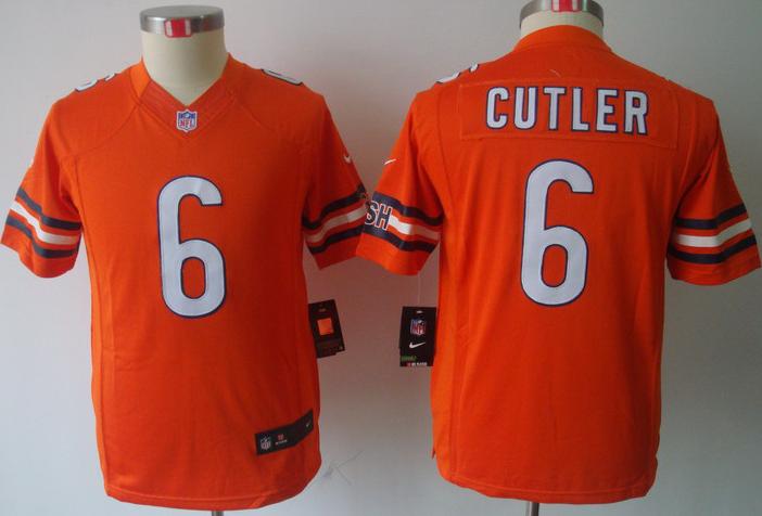 Kids Nike Chicago Bears 6# Jay Cutler Orange Game LIMITED NFL Jerseys Cheap