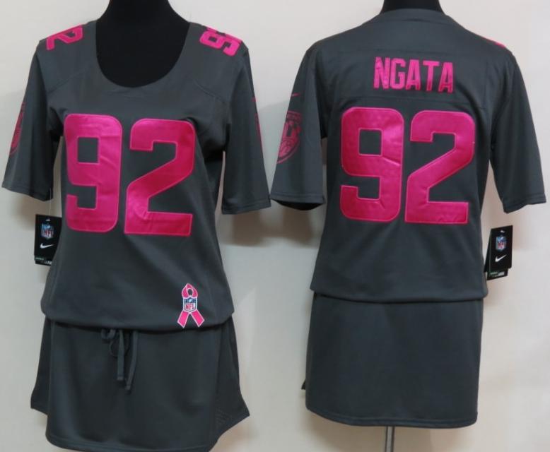 Cheap Women Nike Baltimore Ravens #92 Haloti Ngata Breast Cancer Awareness Dark Grey NFL Jersey
