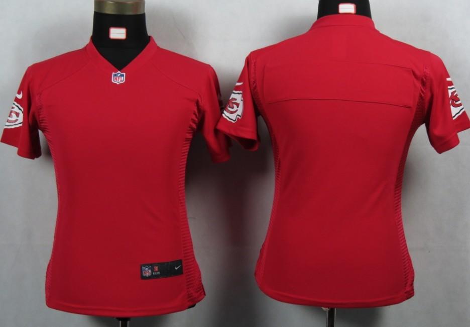 Cheap Women Nike Kansas City Chiefs Blank Red Portrait Fashion Game Jerseys