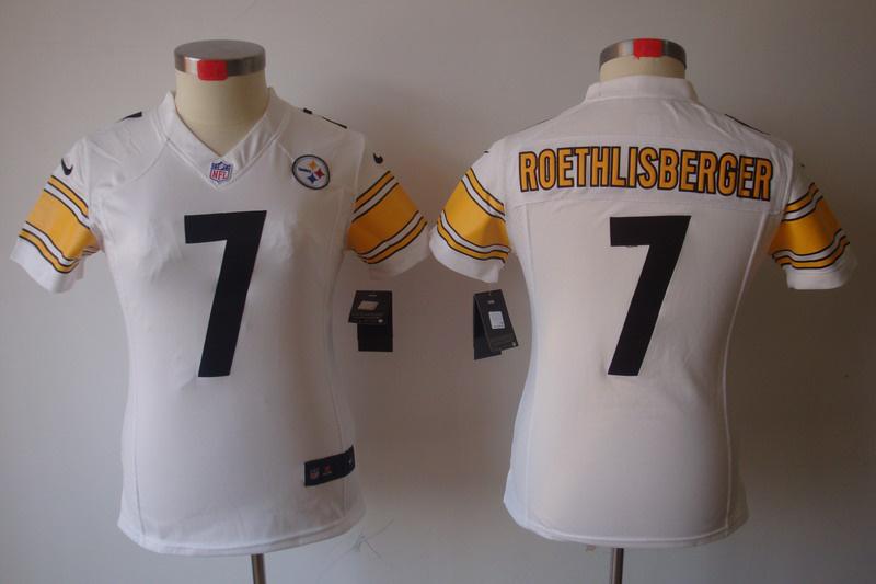 Cheap Women Nike Pittsburgh Steelers #7 Ben Roethlisberger White Game LIMITED Nike NFL Jerseys