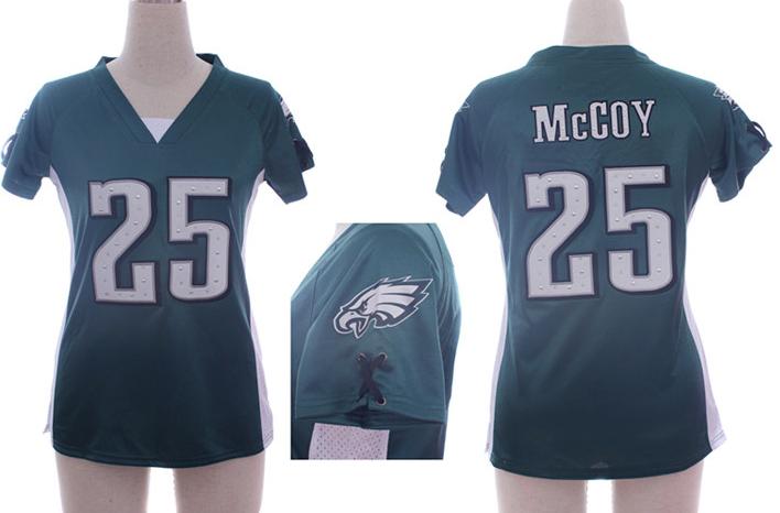 Cheap Women Nike Philadelphia Eagles #25 LeSean McCoy Green Womens Draft Him II Top Jerseys