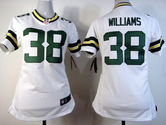 Cheap Women Nike Green Bay Packers 38 Tramon Williams White NFL Jerseys