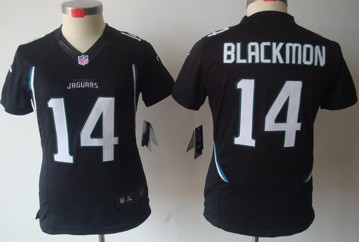 Cheap Women Nike Jacksonville Jaguars 14# Justin Blackmon Black Game LIMITED NFL Jerseys