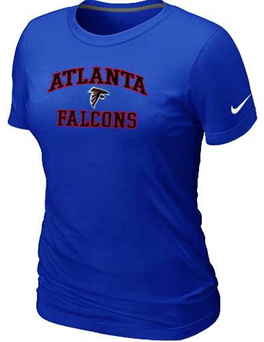 Cheap Women Atlanta Falcons Heart & Soul Blue T-Shirt