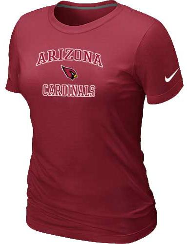 Cheap Women Arizona Cardinals Heart & Sou Redl T-Shirt