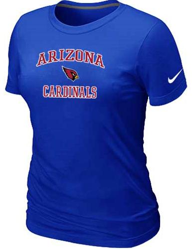 Cheap Women Arizona Cardinals Heart & Sou Bluel T-Shirt