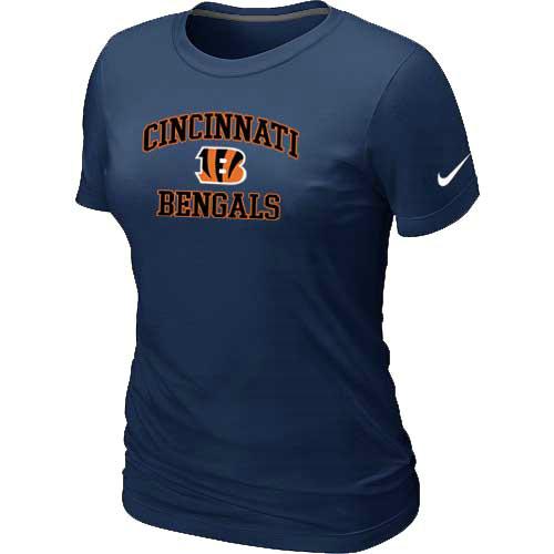 Cheap Women Cincinnati Bengals Heart & Sou D.Bluel T-Shirt