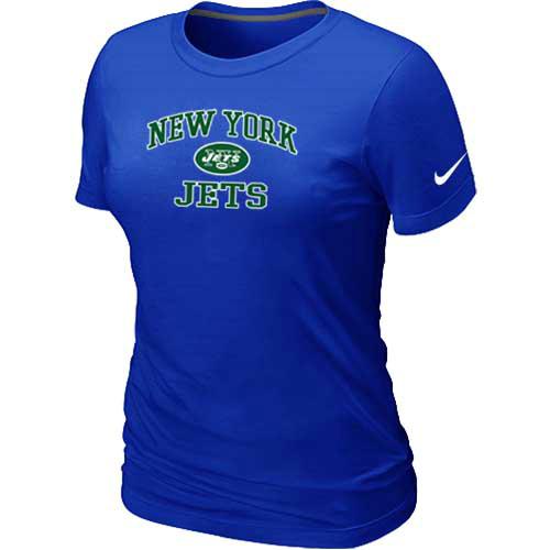 Cheap Women New York Jets Heart & Soul Blue T-Shirt
