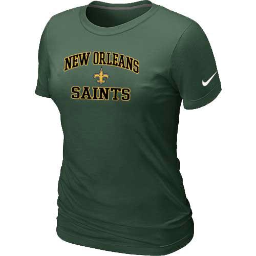 Cheap Women New Orleans Sains Heart & Soul D.Green T-Shirt
