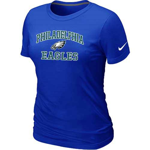 Cheap Women Philadelphia Eagles Heart & Soul Blue T-Shirt