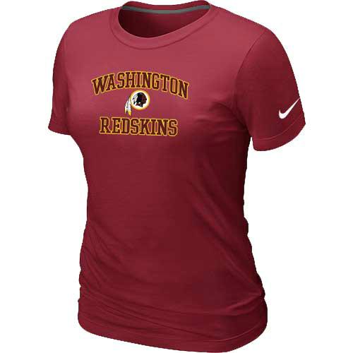 Cheap Women Washington Redskins Heart & Soul Red T-Shirt