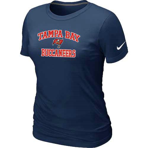 Cheap Women Tampa Bay Buccaneers Heart & Soul D.Blue T-Shirt